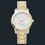 Montre Parties scintillant glamour rose Joli Motif<br><div class="desc">Personnalisez facilement ce joli motif de parties scintillant de livre rose avec votre nom et/ou monogramme personnalisés.</div>