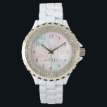 Montre Parties scintillant glamour rose Joli Motif<br><div class="desc">Personnalisez facilement ce joli motif de parties scintillant de livre rose avec votre nom et/ou monogramme personnalisés.</div>