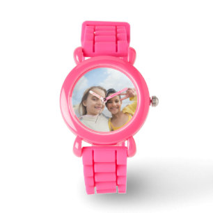 Montre Parties scintillant rose personnalisée : photo BFF