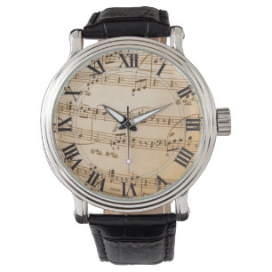 Montre Partition Musique À Visage Romain