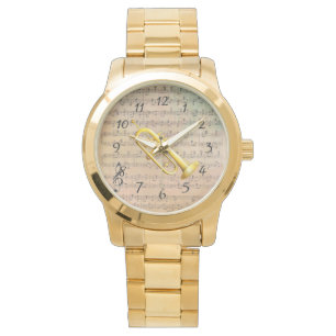 Montre Partition vintage avec trompette