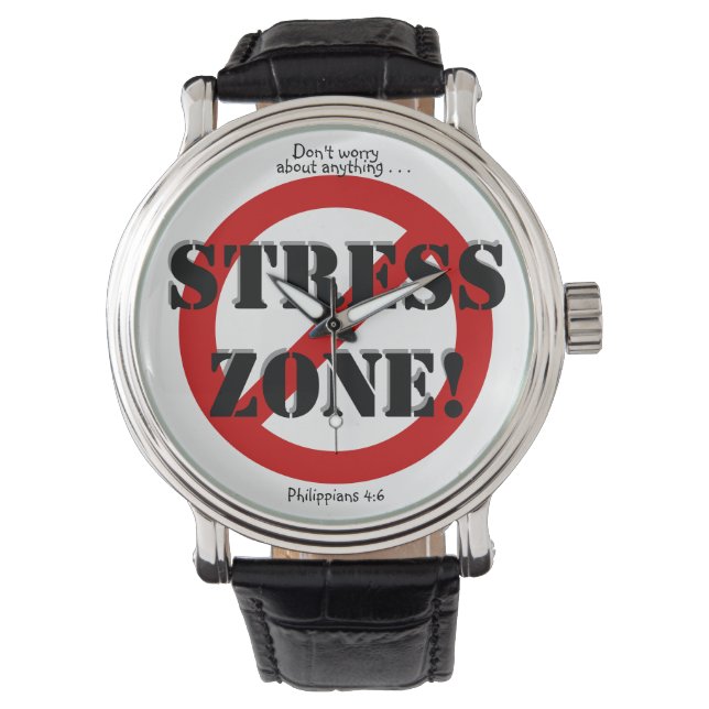 Montre PAS DE ZONE DE STRESS ! WATCH, avec référence des  (devant)