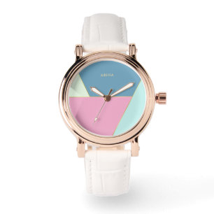 Montre Pastel couleurs monogramme initiales eWatch