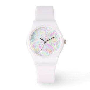 Montre Pastel Psychedelic Vitrail Abstrait