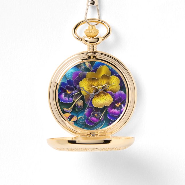 Montre Patch de Pansy Gold et Purple (Recto)