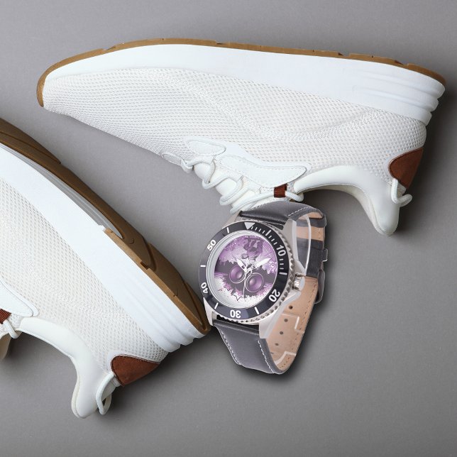 Montre Patineur de musique violet Dude imperméable (Créateur téléchargé)