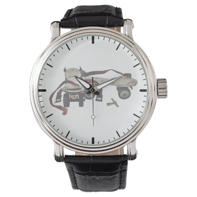 Montre Patins à rouleaux métalliques avec clé (devant)