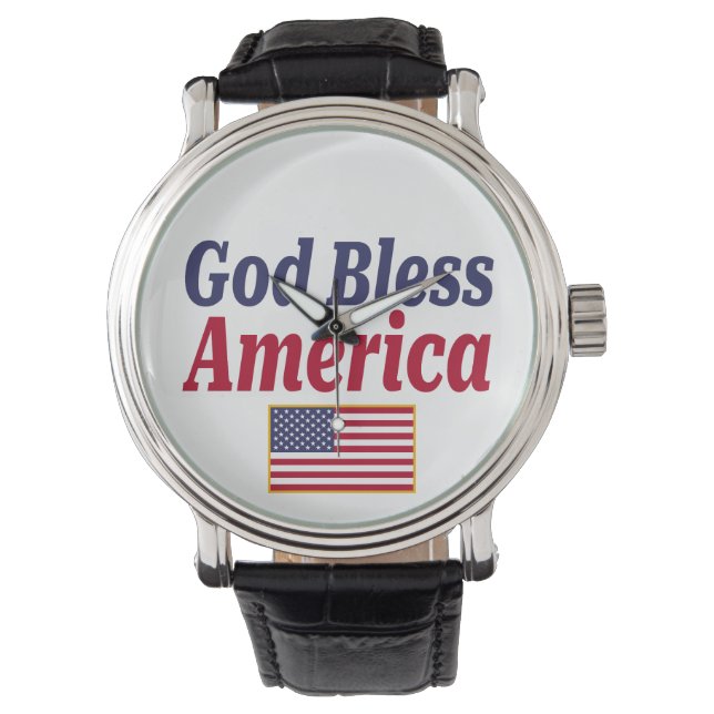 Montre Patriotic God Bless America Flag (devant)
