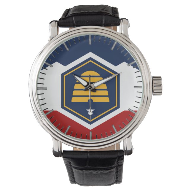 Montre Patriotic, special watch with Flag of Utah, USA (devant)
