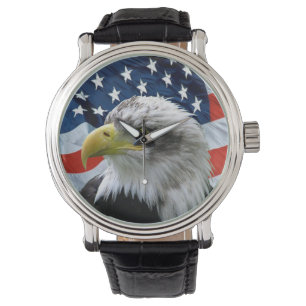 Montre Patriotique Aigle Drapeau Américain Numberles Rega