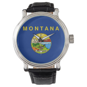 Montre patriotique avec Drapeau du Montana