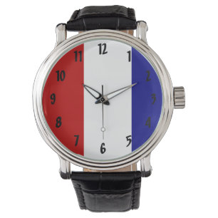 Montre Patriotique rouge blanc et bleu