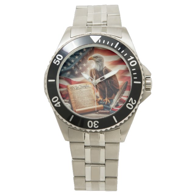 Montre Patriotisme américain de l'aigle chauve (devant)
