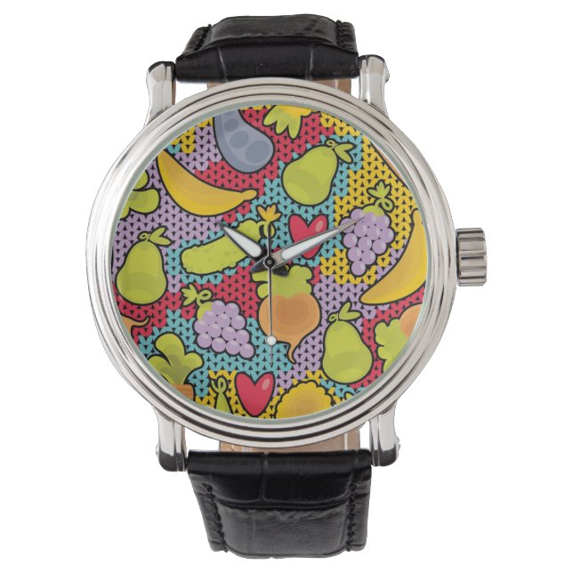 Montre Pattern with fruits and vegetables (devant)