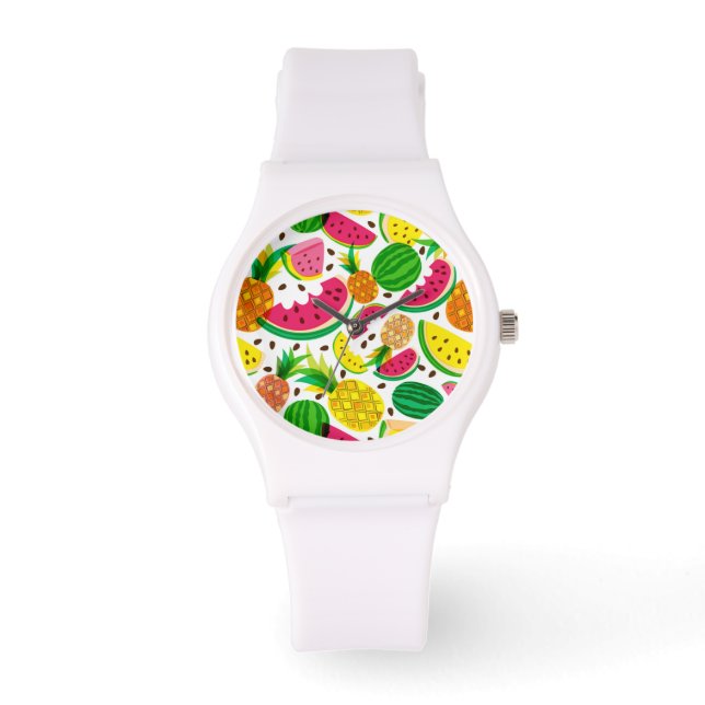 Montre Patters de Red & Yellow Tropical Fruit (Recto)