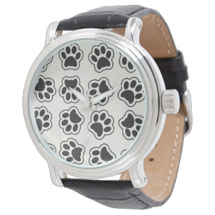 Montre Pattes noires, pattes de chien, pattes de chat, co