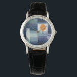 Montre Paul Klee Harbinger d'automne. Art géométrique ble<br><div class="desc">Montre Paul Klee "The Harbinger of Autumn". Aquarelle bleu nature géométrique art vintage.</div>