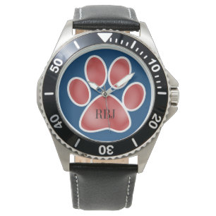 Montre Pawprint rouge