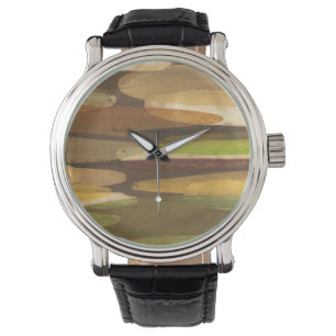 Montre Paysage abstrait de ton de la terre
