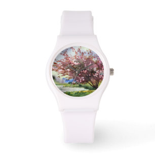 Montre Paysage de peinture aquarelle