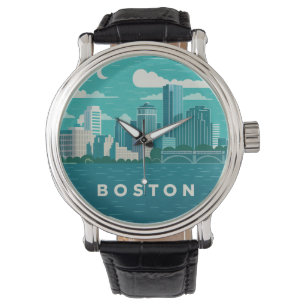 Montre Paysage nocturne de la ville du Massachusetts Vi