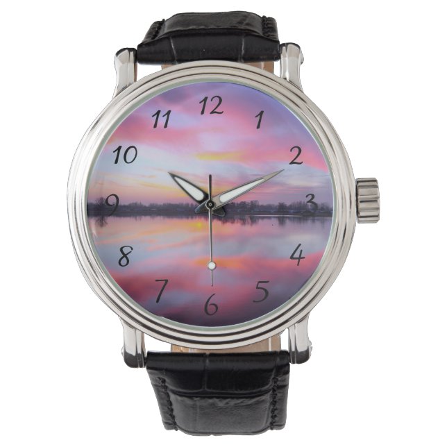Montre Paysage rose pittoresque (devant)