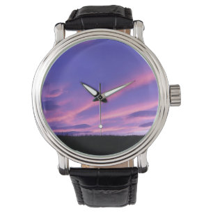 Montre Paysage vibrant du crépuscule au coucher de soleil