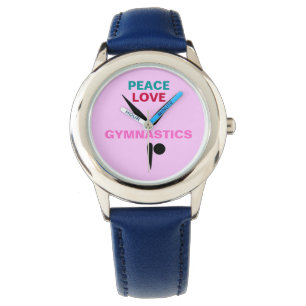 Montre Peace Love Gymnastique Enfants Réglable Bezel Watc