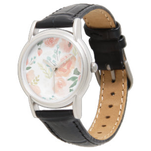 Montre Pêche en pastel de floraison du plaisir