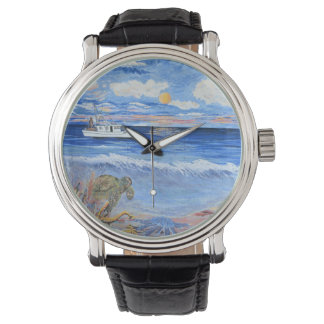 Montre Pêche vintage bateau de surveillance pour le pêche