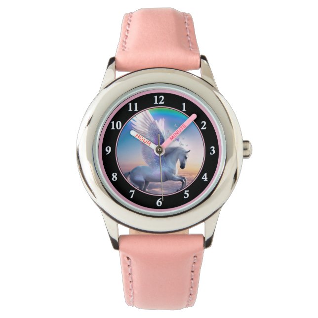 Montre Pégase avec arc-en-ciel (devant)