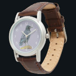 Montre Peinture à l'aquarelle du corbeau<br><div class="desc">Voici une aquarelle de corbeau. Je pense que les corbeaux ont de belles plumes - noir mais reflète la couleur violette et bleue sous la lumière du soleil. Ce corbeau est perché sur un arbre qui a la mousse qui pousse sur le dessus.</div>