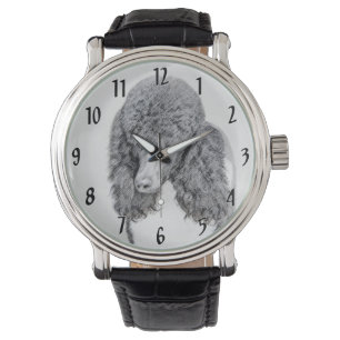 Montre Peinture à paille noire standard - Art du chien