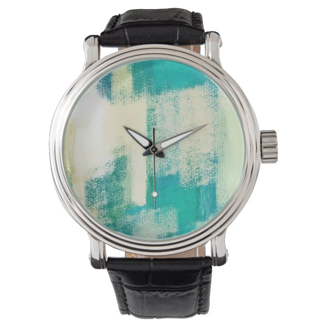 Montre Peinture Abstraite | Couleurs dynamiques (devant)