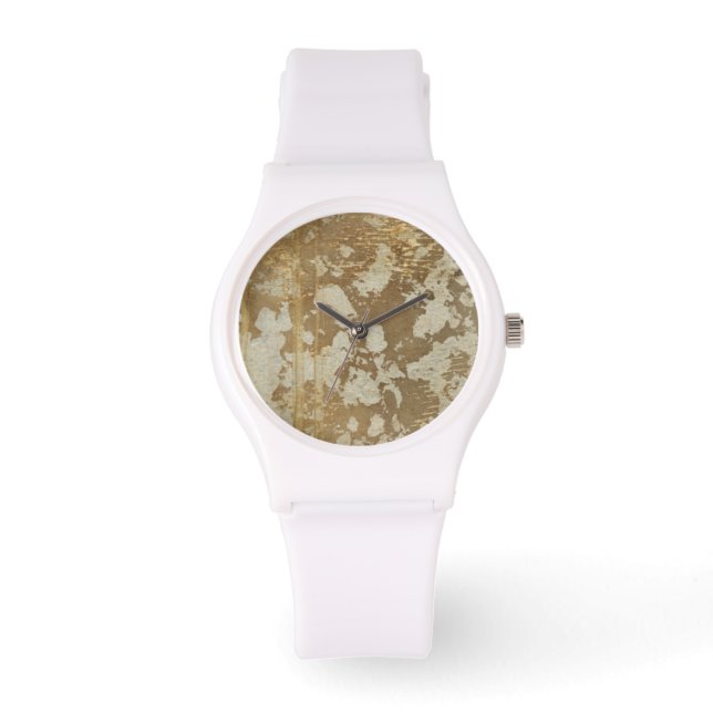 Montre Peinture Abstraite en or avec lunettes d'argent (Recto)
