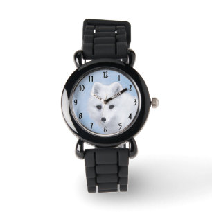 Montre Peinture Arctic Fox - Art original de la faune
