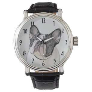 Montre Peinture de Bouledogue Français (Bringé Pied) - Ar