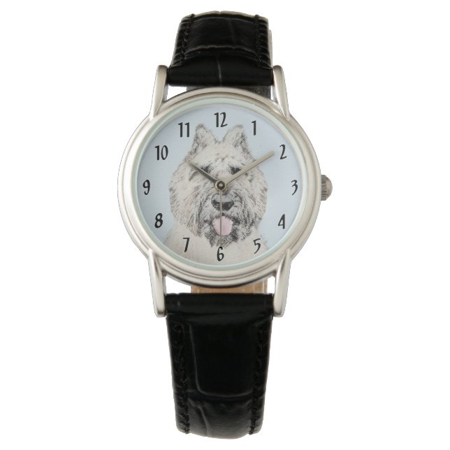 Montre Peinture de Bouvier des Flandres - Art original de (devant)