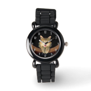 Montre Peinture de chat Mad - Cute Original Cat Art