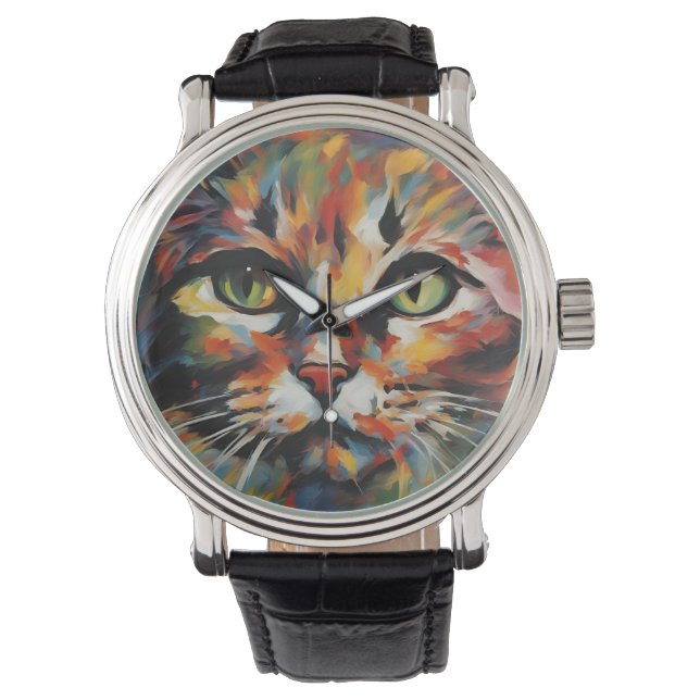 Montre Peinture de chats (devant)