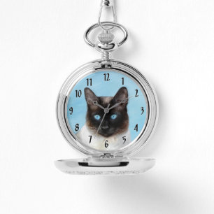 Montre Peinture de chats de Siamese - Cute Original Cat A