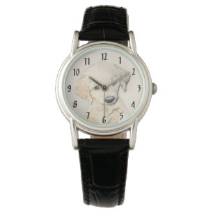 Montre Peinture de chiot d'or Retriever - Art de chien or