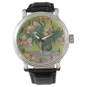 Montre Peinture de fleurs d'oléandre de Vincent Van Gogh