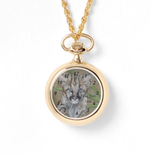 Montre peinture de la faune du grand chat cougar kitten
