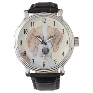 Montre Peinture de Renard américain - Art original de chi