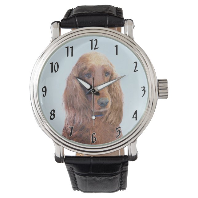 Montre Peinture de Setter irlandais - Joli art original d (devant)