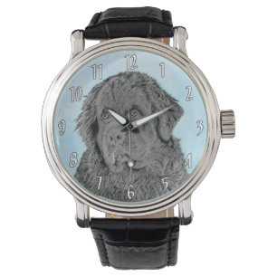 Montre Peinture de Terre-Neuve - Cute Original Chien Art
