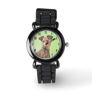 Montre Peinture de Terrier Irlandais - Art Original de Ch
