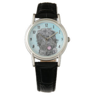 Montre Peinture de Terrier Noir Russe - Chien Original Mi