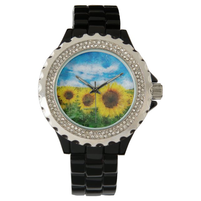 Montre Peinture de tournesols (devant)
